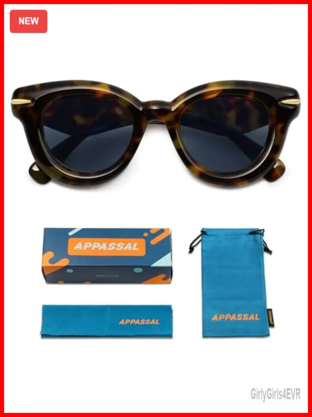 Chunky Round Sunglasses UV400 Protection Retro Style Women Men